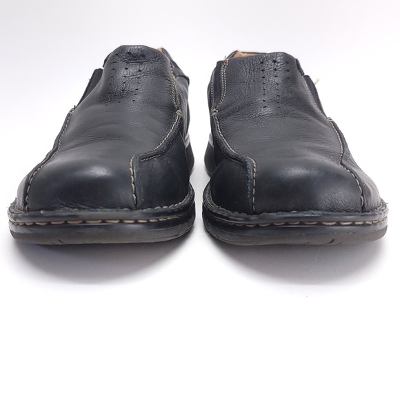 CLARK Un Structured Men\'s 12 M Shoes Black Leather Casual Loafers‎ main image 6